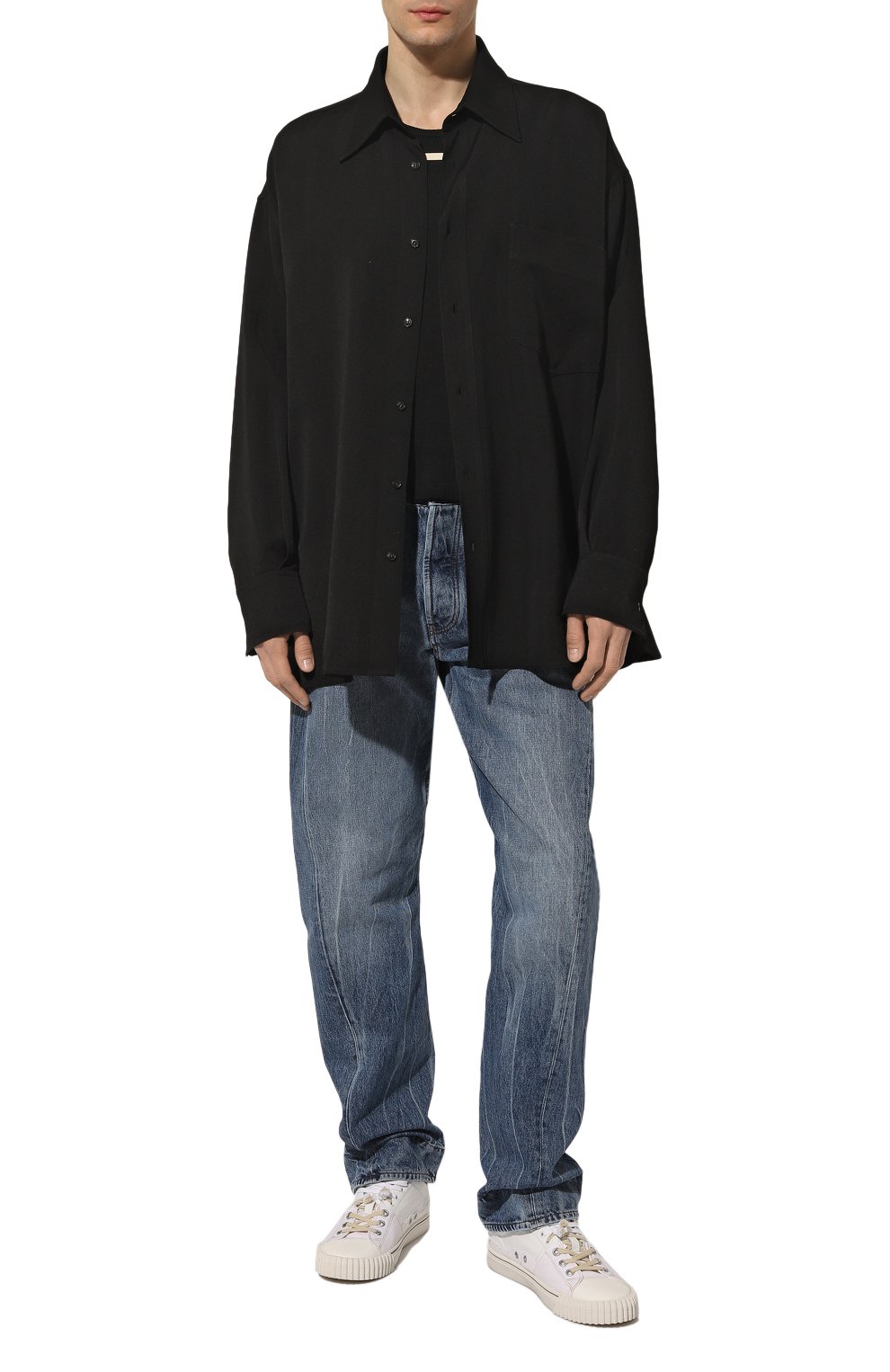 Рубашка из шерсти и вискозы MM6, арт. S52DL0228/S60351, фото 2