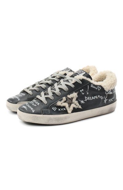 Кожаные кеды superstar GOLDEN GOOSE DELUXE BRAND, арт. GWF00101.F000824, фото 1