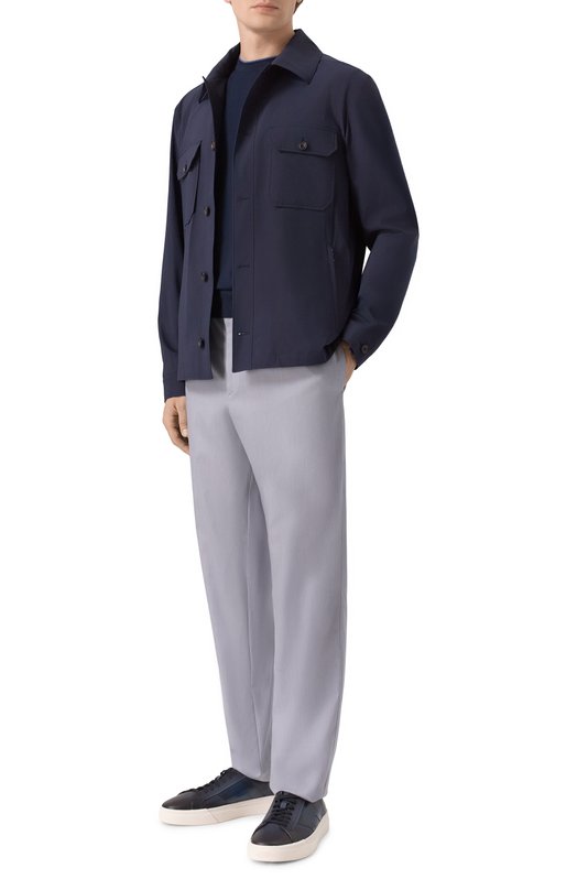 Брюки из лиоцелла и хлопка Canali U97003/AV04338 Серый  U97003/AV04338 Фото 2