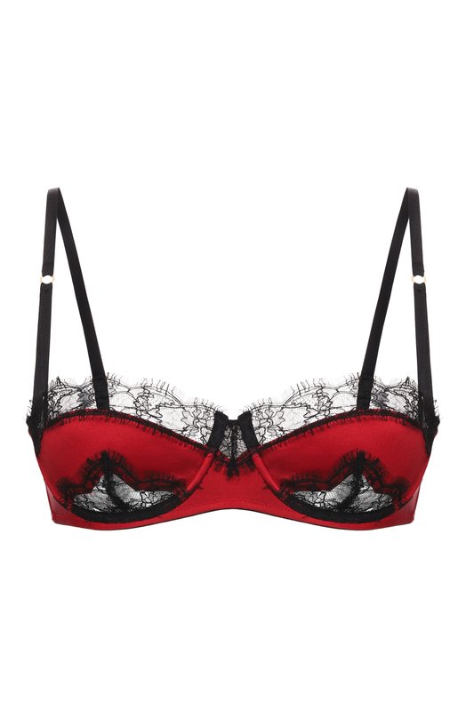 Шелковый бюстгальтер-балконет Kiki De Montparnasse BR133 Красный BR133