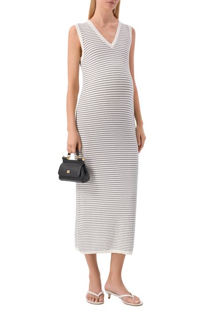 Платье из вискозы PIETRO BRUNELLI белого цвета по цене 23500 руб., арт. AGN039/VIMSN0, фото 2 Платье из вискозы PIETRO BRUNELLI, арт. AGN039/VIMSN0, фото 2