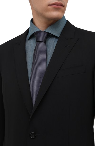 Шелковый галстук LANVIN серого цвета по цене 11150 руб., арт. 3503/TIE, фото 2 Шелковый галстук LANVIN, арт. 3503/TIE, фото 2