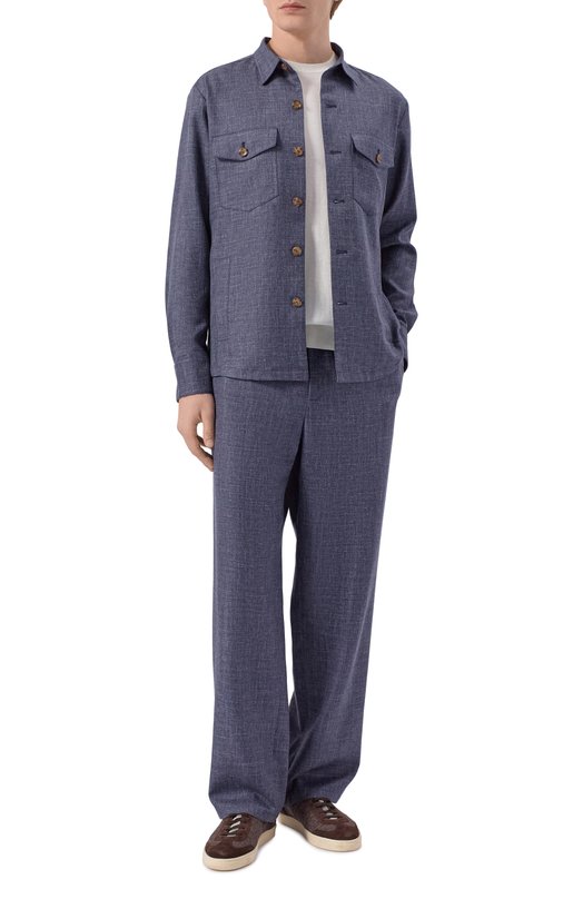 Брюки из кашемира и шелка Colombo PA00505/TEX/77541-10 Синий  PA00505/TEX/77541-10 Фото 2