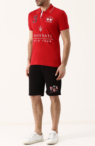 Хлопковое поло с короткими рукавами LA MARTINA, арт. LMPM35/PK001, фото 2