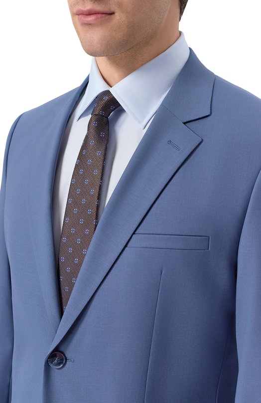 Шелковый галстук Canali 18/HJ04490 Коричневый  18/HJ04490 Фото 2