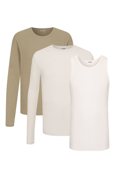 Мужская комплект из двух лонгсливов и майки JIL SANDER, арт. J47FV0110/JTN356