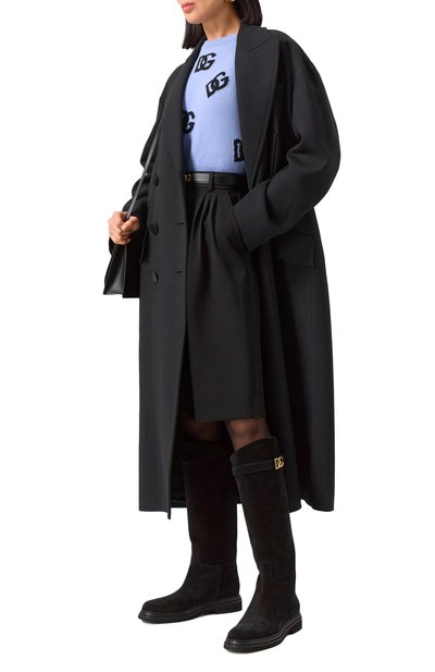 Замшевые сапоги day classic DOLCE & GABBANA черного цвета по цене 117000 руб., арт. CU1141/AS915, фото 2 Замшевые сапоги day classic DOLCE & GABBANA, арт. CU1141/AS915, фото 2