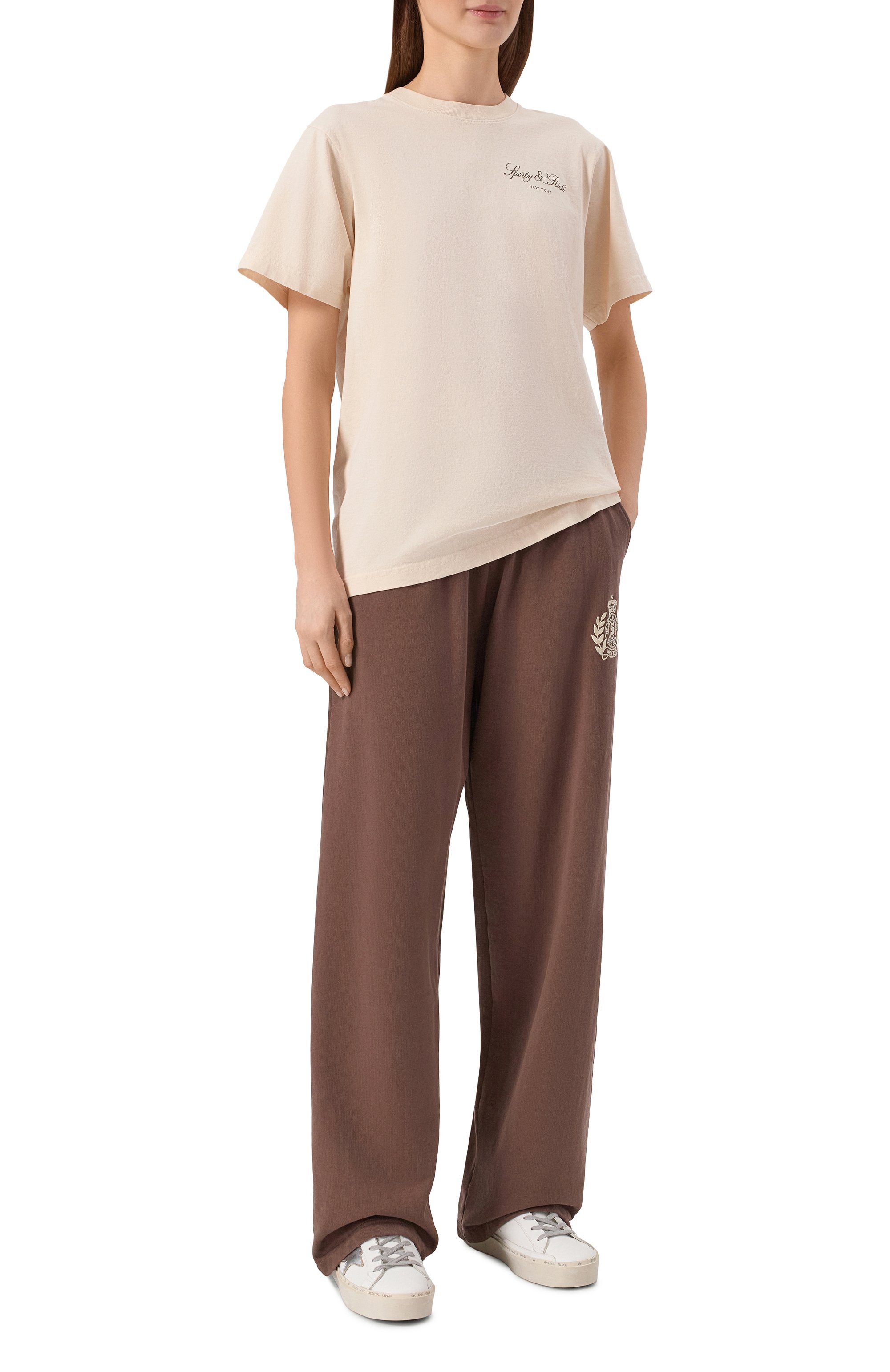 Хлопковая футболка SPORTY AND RICH, арт. T004365232WH37, фото 3