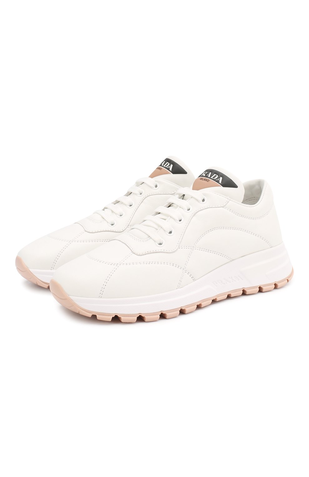 Кожаные кроссовки PRADA, арт. 1E245L-Y5A-F0CKY-45, фото 1