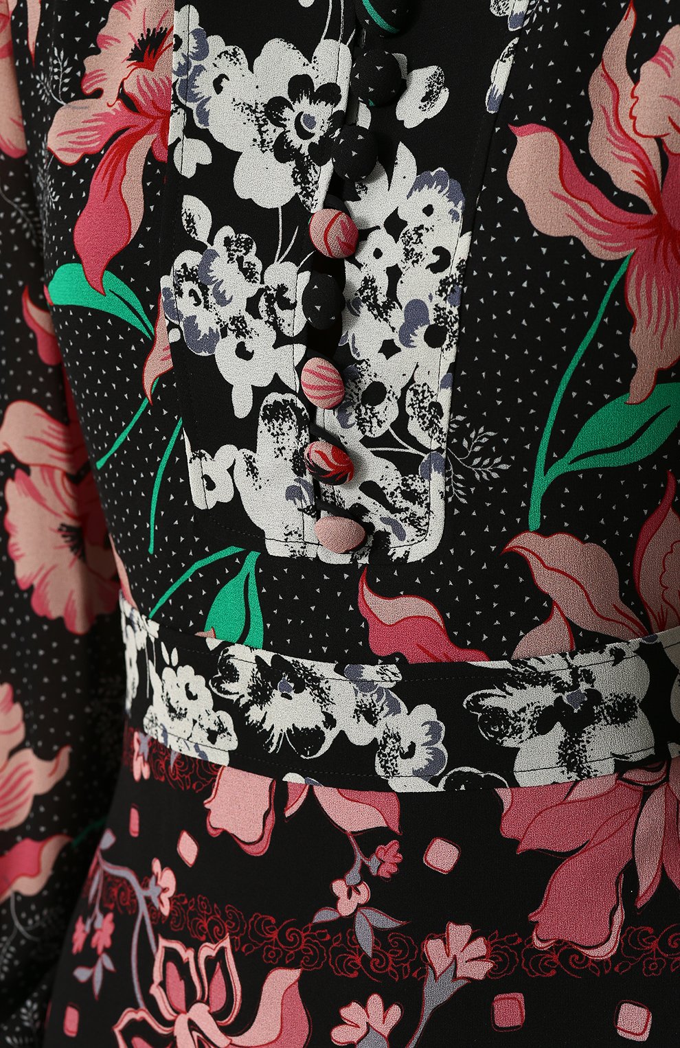 Приталенное платье-макси с воротником-стойкой и принтом GUCCI, арт. 475300/ZJP26, фото 5