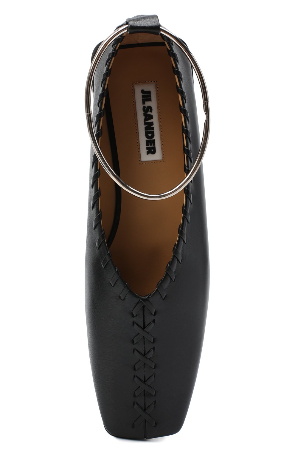 Кожаные балетки JIL SANDER черного цвета по цене 66050 руб., арт. JS30217A-12010, фото 5 Кожаные балетки JIL SANDER, арт. JS30217A-12010, фото 5