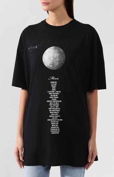 Хлопковая футболка VETEMENTS черного цвета по цене 53950 руб., арт. UAH20TR901/W, фото 3 Хлопковая футболка VETEMENTS, арт. UAH20TR901/W, фото 3