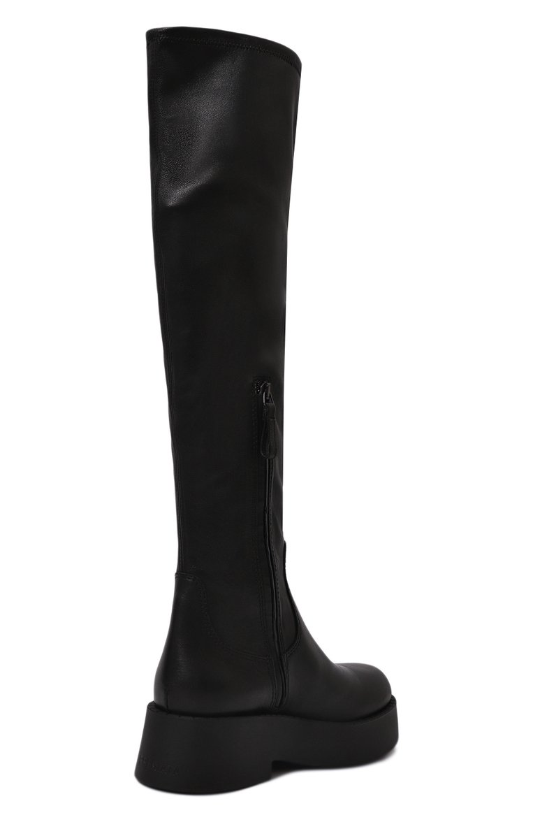 Женские кожаные сапоги PREMIATA черного цвета, арт. M6832/NAPPA/NAPPA STRETCH | Фото 5 (Высота голенища: Высокие; Материал сплава: Проставлено; Материал внутренний: Натуральная кожа; Драгоценные камни: Проставлено; Каблук высота: Низкий; Подошва: Платформа; Материал утеплителя: Без утеплителя; Каблук тип: Устойчивый; Материал внешний: Натуральная кожа)