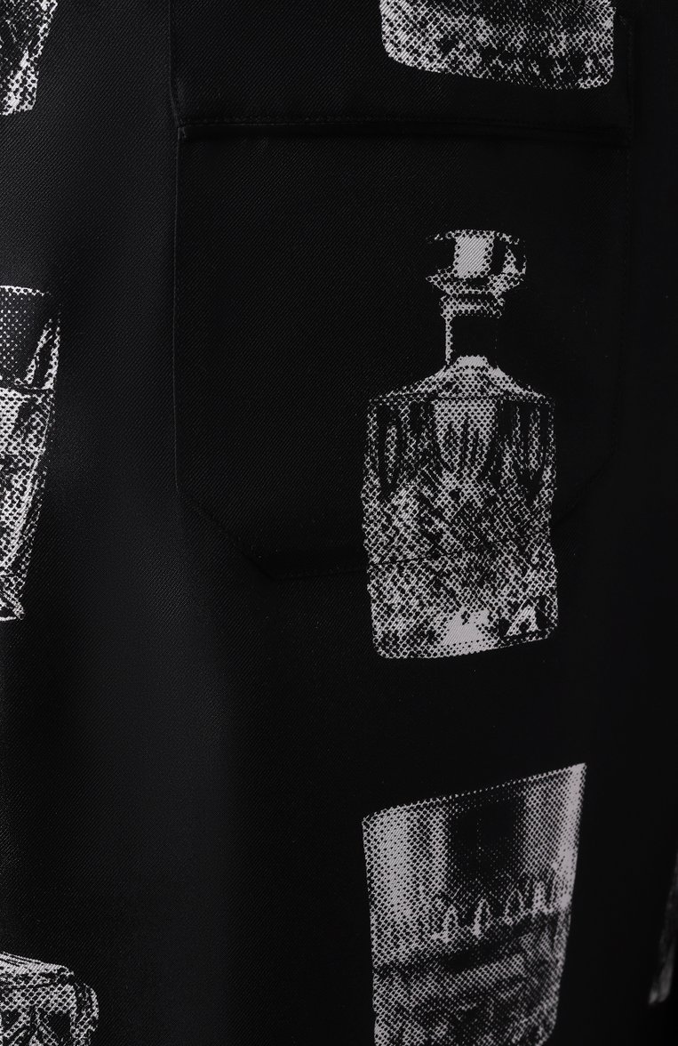 Мужская шелковая сорочка DOLCE & GABBANA черного цвета, арт. G5IF1T/HI1V0 | Фото 6 (Длина (для топов): Стандартные; Материал сплава: Проставлено; Рукава: Длинные; Материал внешний: Шелк; Драгоценные камни: Проставлено; Кросс-КТ: домашняя одежда)