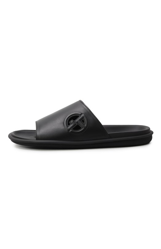 Кожаные шлепанцы Giorgio Armani X2P097/XF731 Чёрный  X2P097/XF731 Фото 4