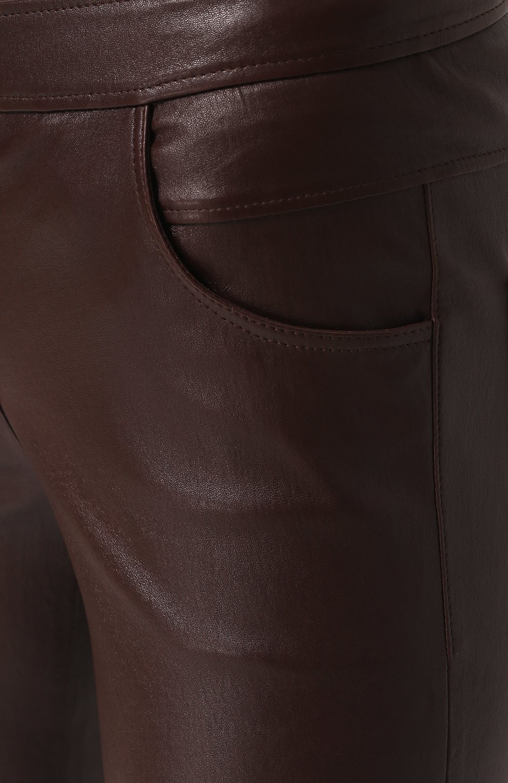 Однотонные кожаные брюки с карманами BRUNELLO CUCINELLI, арт. M0V32P6712, фото 5