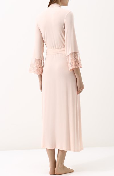 Халат из вискозы с поясом и кружевной отделкой RITRATTI MILANO, арт. 69128, фото 4