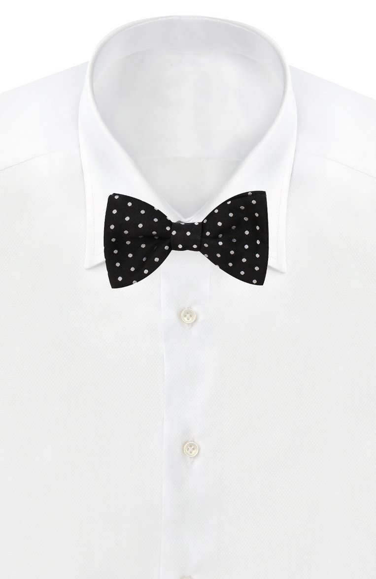 Мужской шелковый галстук-бабочка LANVIN черного цвета, арт. 2149/B0W TIE | Фото 2 (Материал: Текстиль, Шелк; Статус проверки: Проверено, Проверена категория; Нос: Не проставлено)
