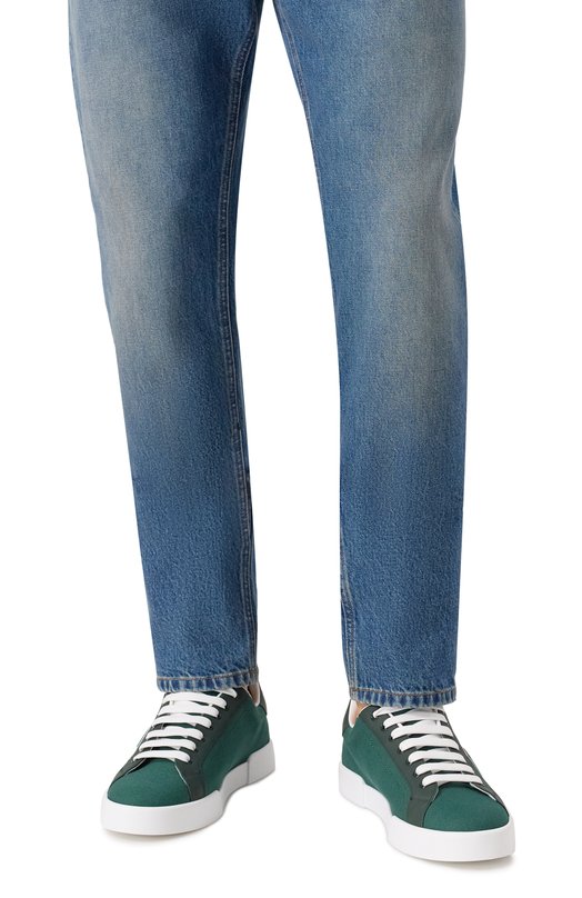 Комбинированные кеды Portofino Light Strobel Dolce & Gabbana CS2343/AE629 Зелёный  CS2343/AE629 Фото 3