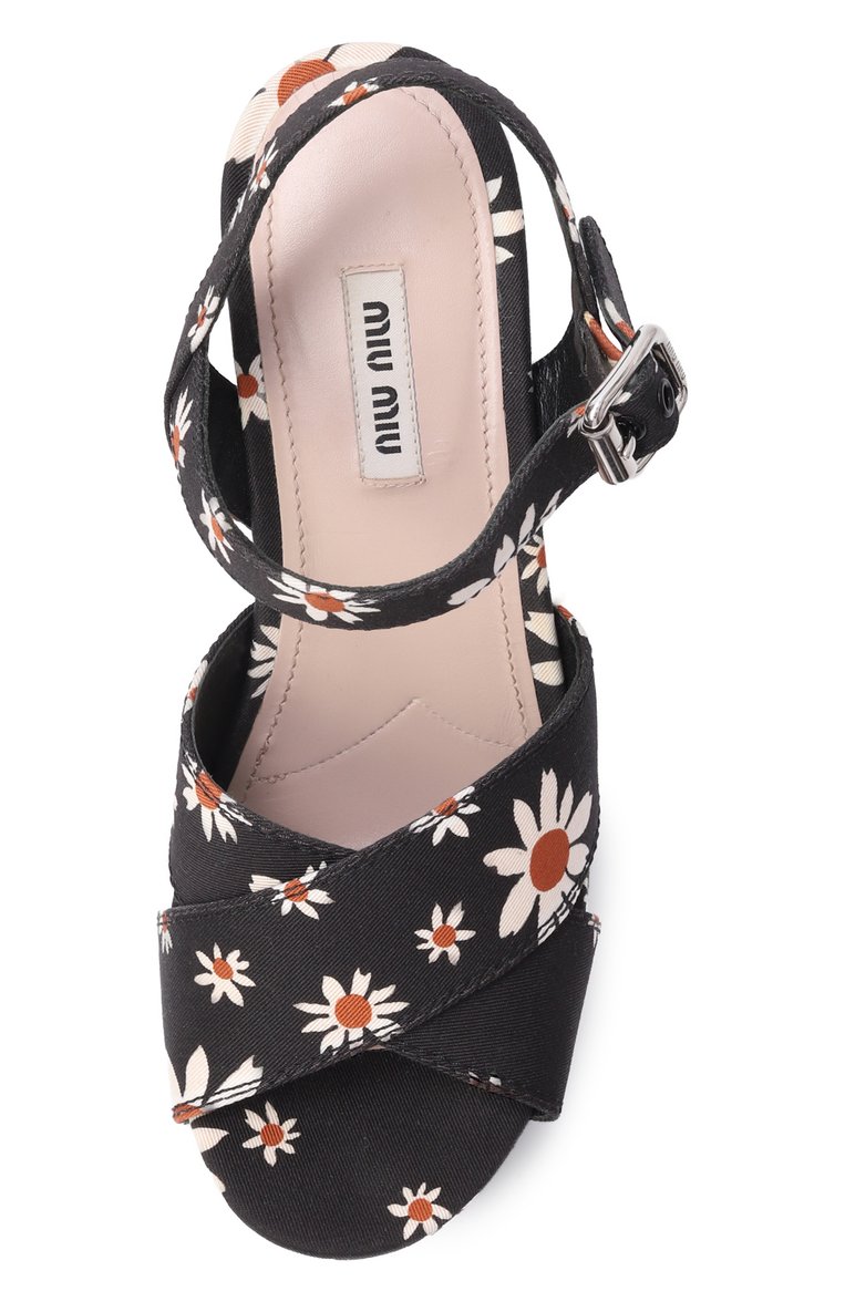 Текстильные босоножки MIU MIU, арт. 5XZ440-3L7K-F0002-125, фото 4