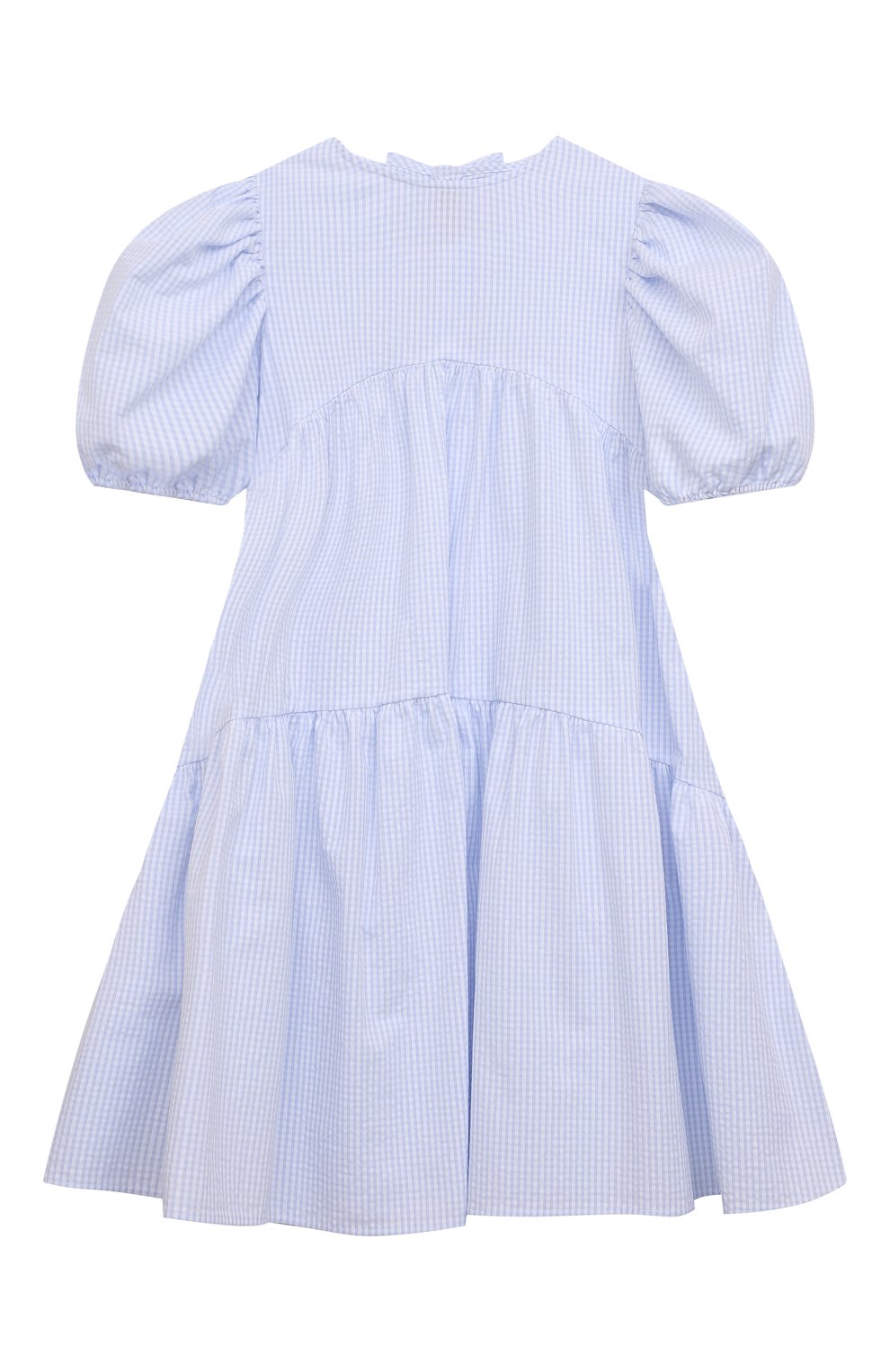 Хлопковое платье IL GUFO голубого цвета по цене 15550 руб., арт. P22VM690C3106/5A-8A, фото 1 Хлопковое платье IL GUFO, арт. P22VM690C3106/5A-8A, фото 1