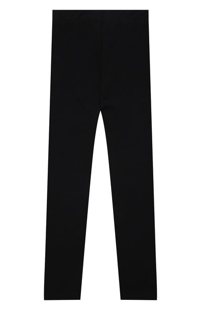 Хлопковые легинсы MOSCHINO черного цвета по цене 4995 руб., арт. HGP047/LBA00/4A-8A, фото 2 Хлопковые легинсы MOSCHINO, арт. HGP047/LBA00/4A-8A, фото 2