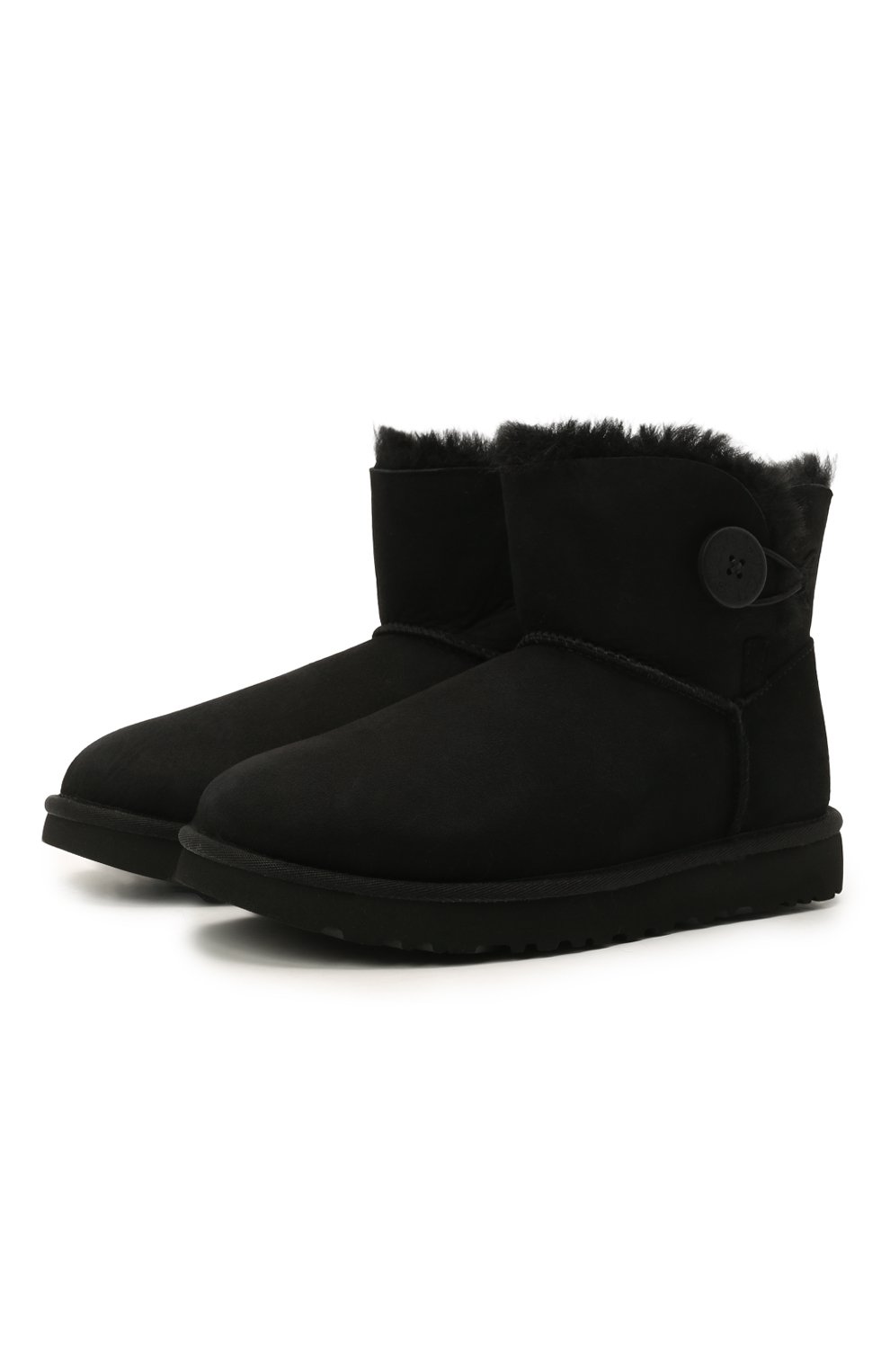 Замшевые сапоги bailey button ii mini UGG, арт. 1016422_BLK, фото 1