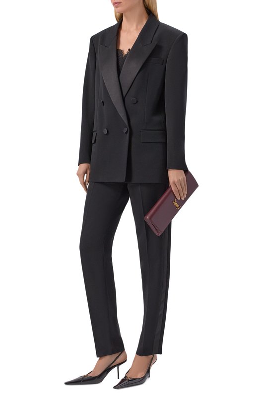 Шерстяной жакет Saint Laurent 860569/Y7E63 Чёрный  860569/Y7E63 Фото 2