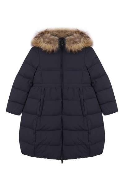 Пуховое пальто с отделкой из енота IL GUFO, арт. A25GGP0005N0108/10-14