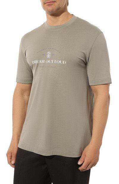 Хлопковая футболка BRUNELLO CUCINELLI, арт. M0T718431W, фото 3