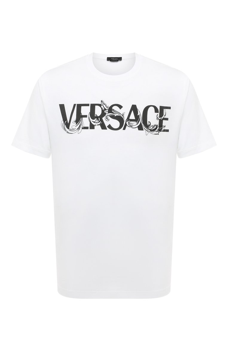 Хлопковая футболка VERSACE, арт. 1006974/1A049491W010, фото 1