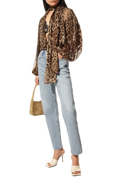 Шелковая блузка DOLCE & GABBANA леопардового цвета по цене 151500 руб., арт. F5P73T/FS1AR, фото 2 Шелковая блузка DOLCE & GABBANA, арт. F5P73T/FS1AR, фото 2