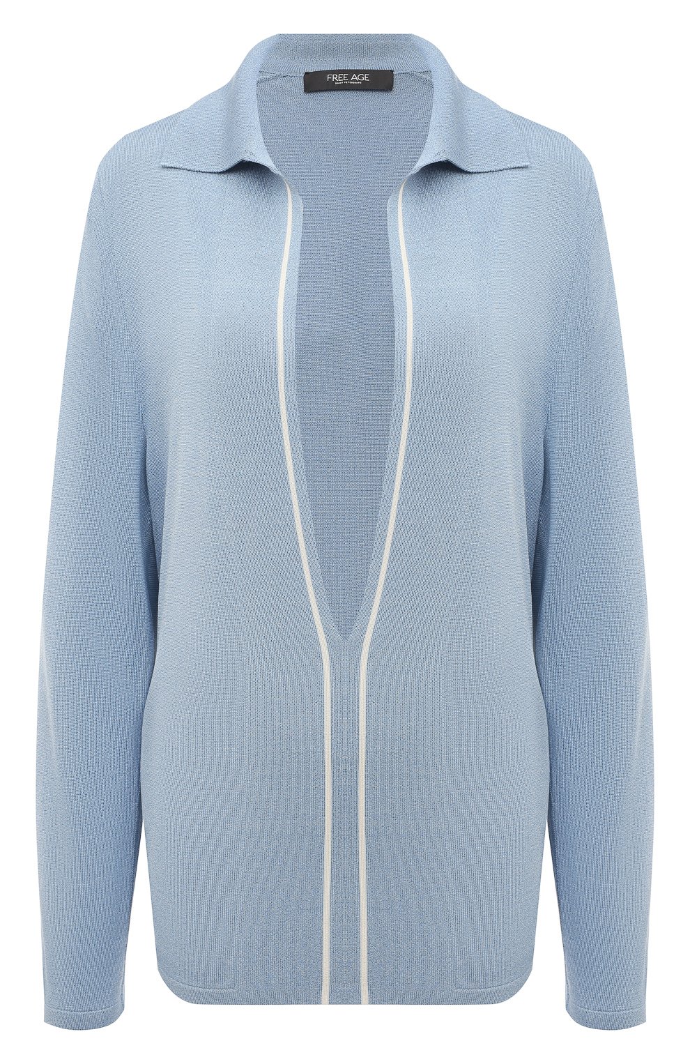 Пуловер из шелка и вискозы FREEAGE голубого цвета по цене 53480 руб., арт. S22.JM016.6070.400, фото 1 Пуловер из шелка и вискозы FREEAGE, арт. S22.JM016.6070.400, фото 1