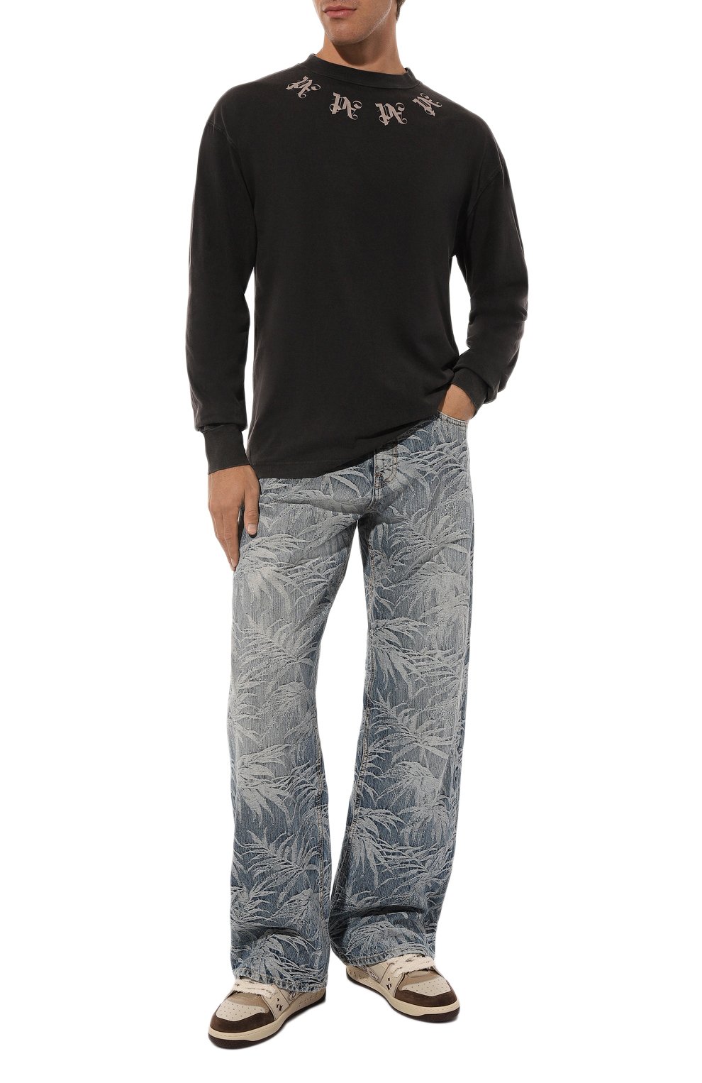 Хлопковый лонгслив PALM ANGELS, арт. PMAB002F24JER001, фото 2