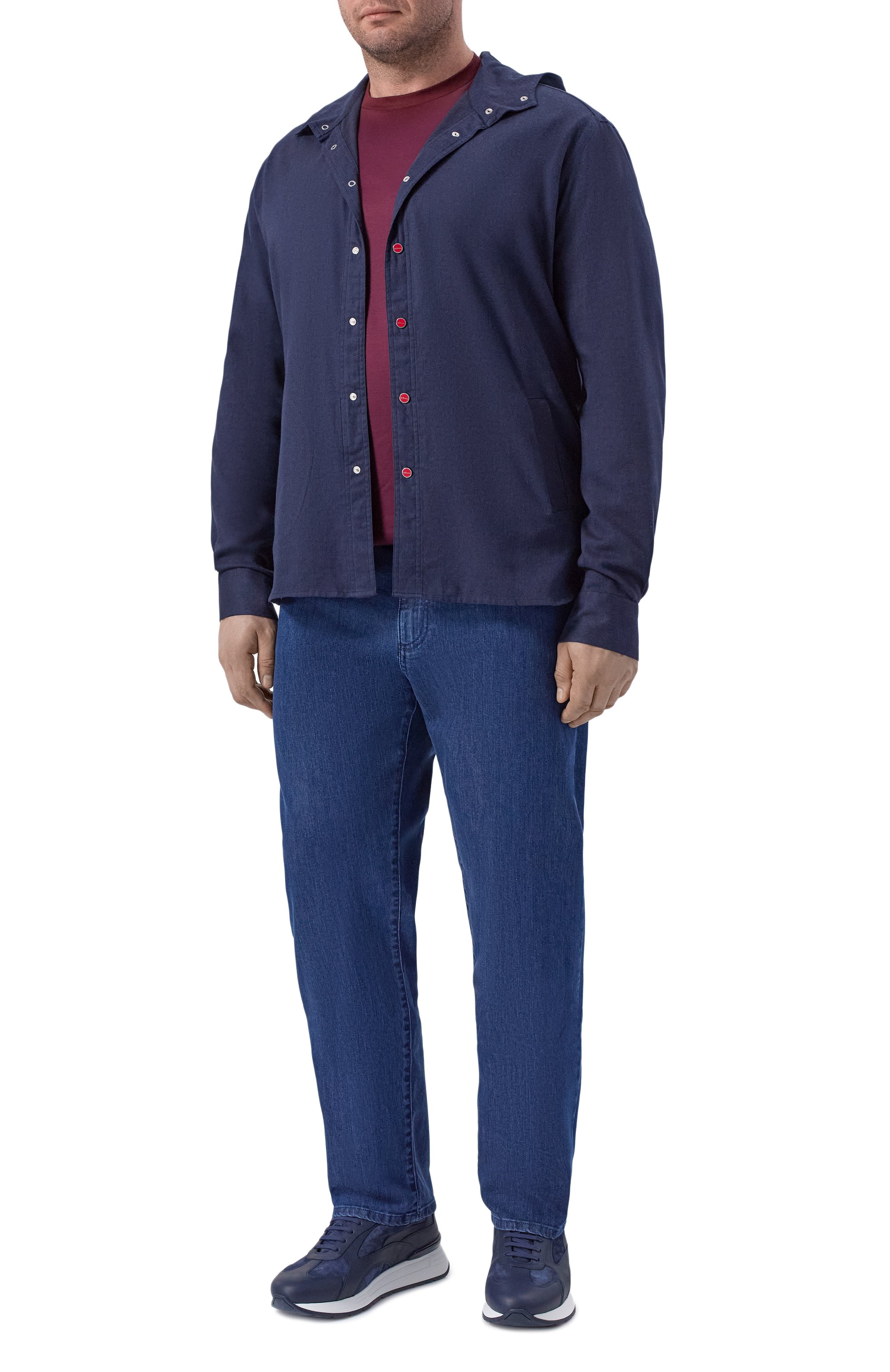 Джинсы CANALI темно-синего цвета по цене 45200 руб., арт. 91719P/PD00018_001, фото 2 Джинсы CANALI, арт. 91719P/PD00018_001, фото 2