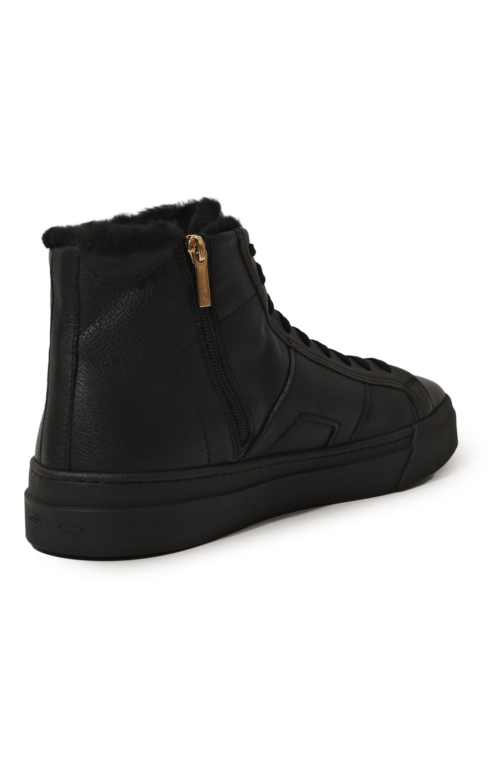 Кожаные кеды gloria SANTONI, арт. MBGG21932NE0PATF, фото 5