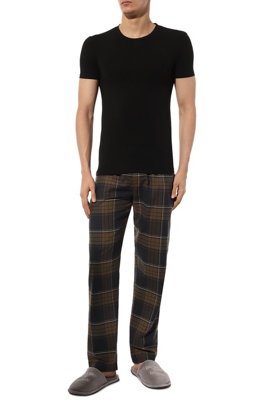 Хлопковая футболка Zegna N2M200090 Чёрный  N2M200090 Фото 2
