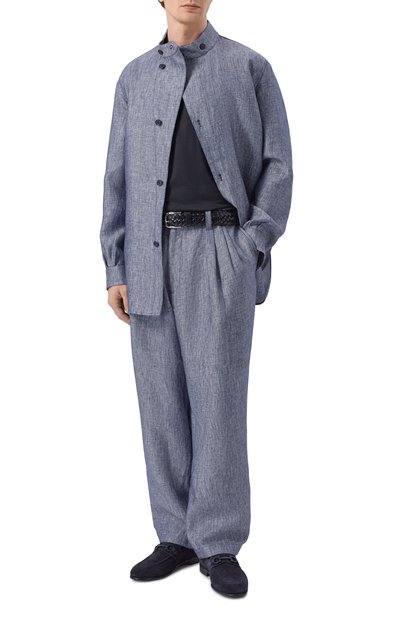 Мужская льняная рубашка GIORGIO ARMANI, арт. GM003400/TE20689