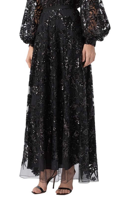 Юбка с отделкой пайетками Zuhair Murad RSK26055/TUEM016 Чёрный  RSK26055/TUEM016 Фото 3