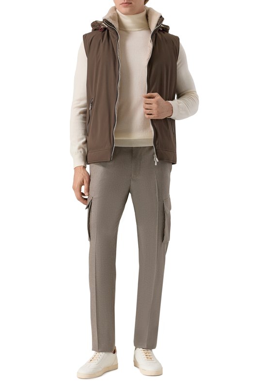 Утепленный жилет Brunello Cucinelli MV4061656 Коричневый  MV4061656 Фото 2