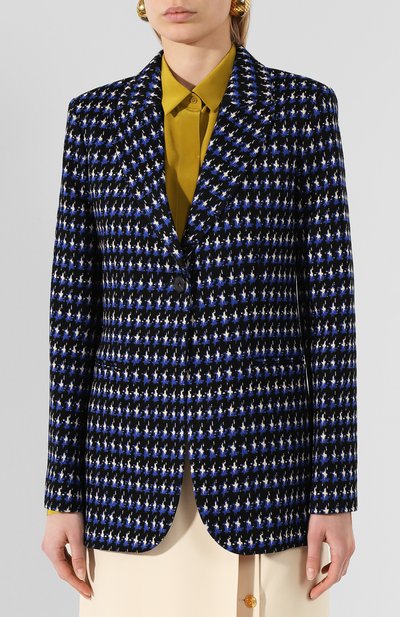 Хлопковый жакет VICTORIA BECKHAM черного цвета по цене 139500 руб., арт. 1120WJK000709B, фото 3 Хлопковый жакет VICTORIA BECKHAM, арт. 1120WJK000709B, фото 3