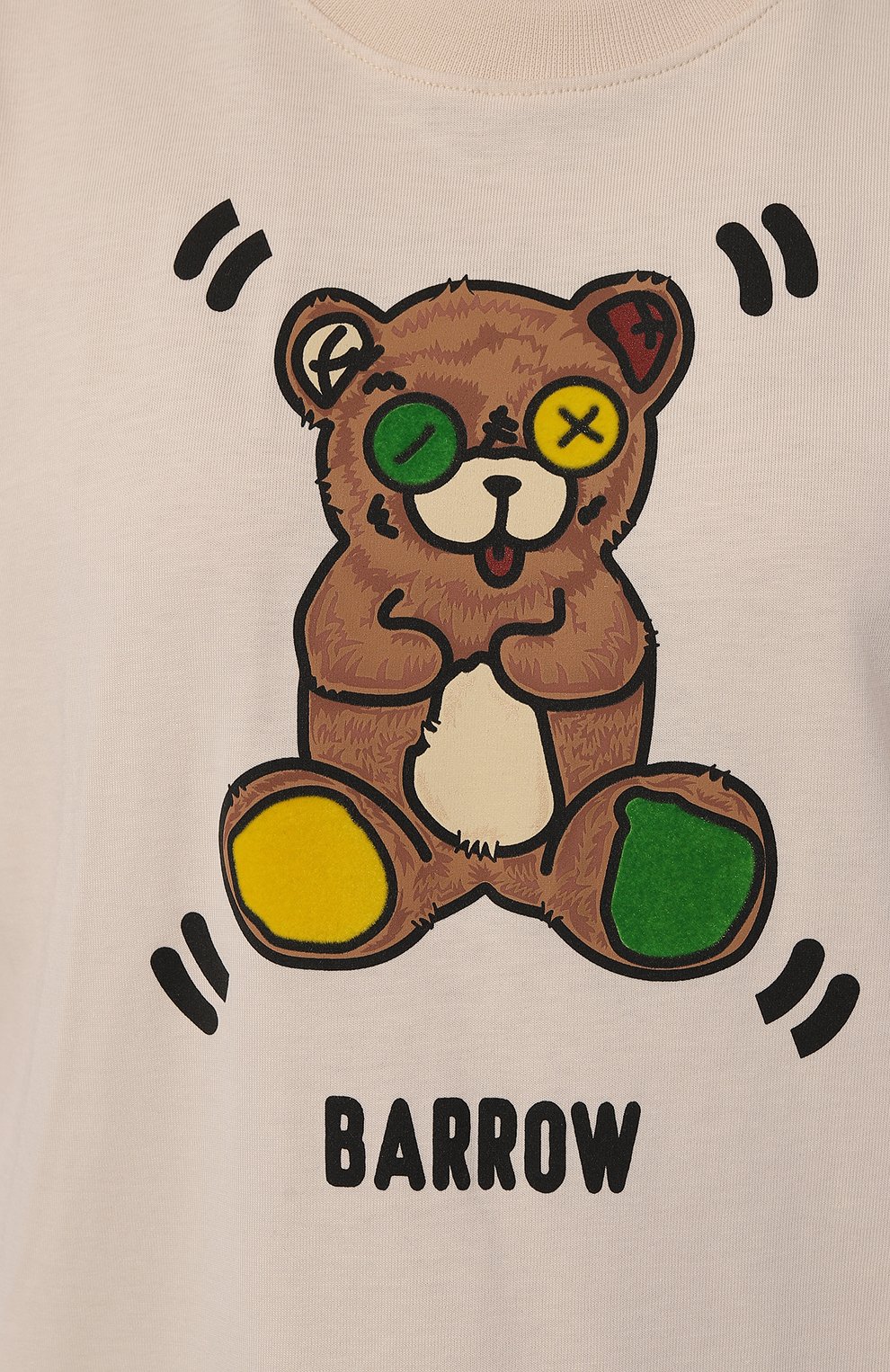 Хлопковая футболка BARROW кремового цвета по цене 12350 руб., арт. F4BWW0TH080, фото 5 Хлопковая футболка BARROW, арт. F4BWW0TH080, фото 5