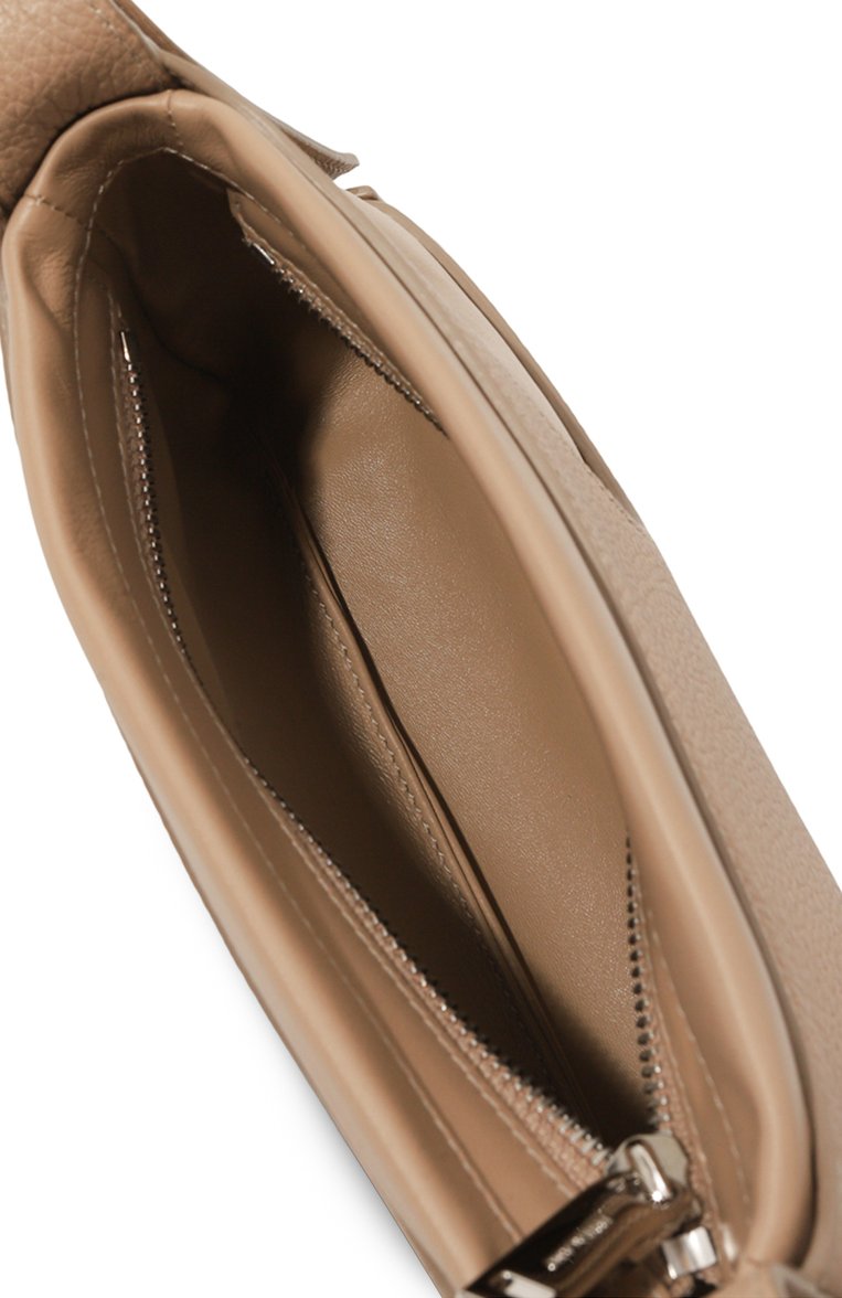 Женская сумка cut out FERRAGAMO бежевого цвета, арт. 214956/763399 | Фото 5 (Размер: small; Ремень/цепочка: На ремешке; Материал: Натуральная кожа)