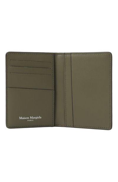 Кожаный футляр для кредитных карт MAISON MARGIELA хаки цвета по цене 37450 руб., арт. S55UI0203/P4745, фото 3 Кожаный футляр для кредитных карт MAISON MARGIELA, арт. S55UI0203/P4745, фото 3