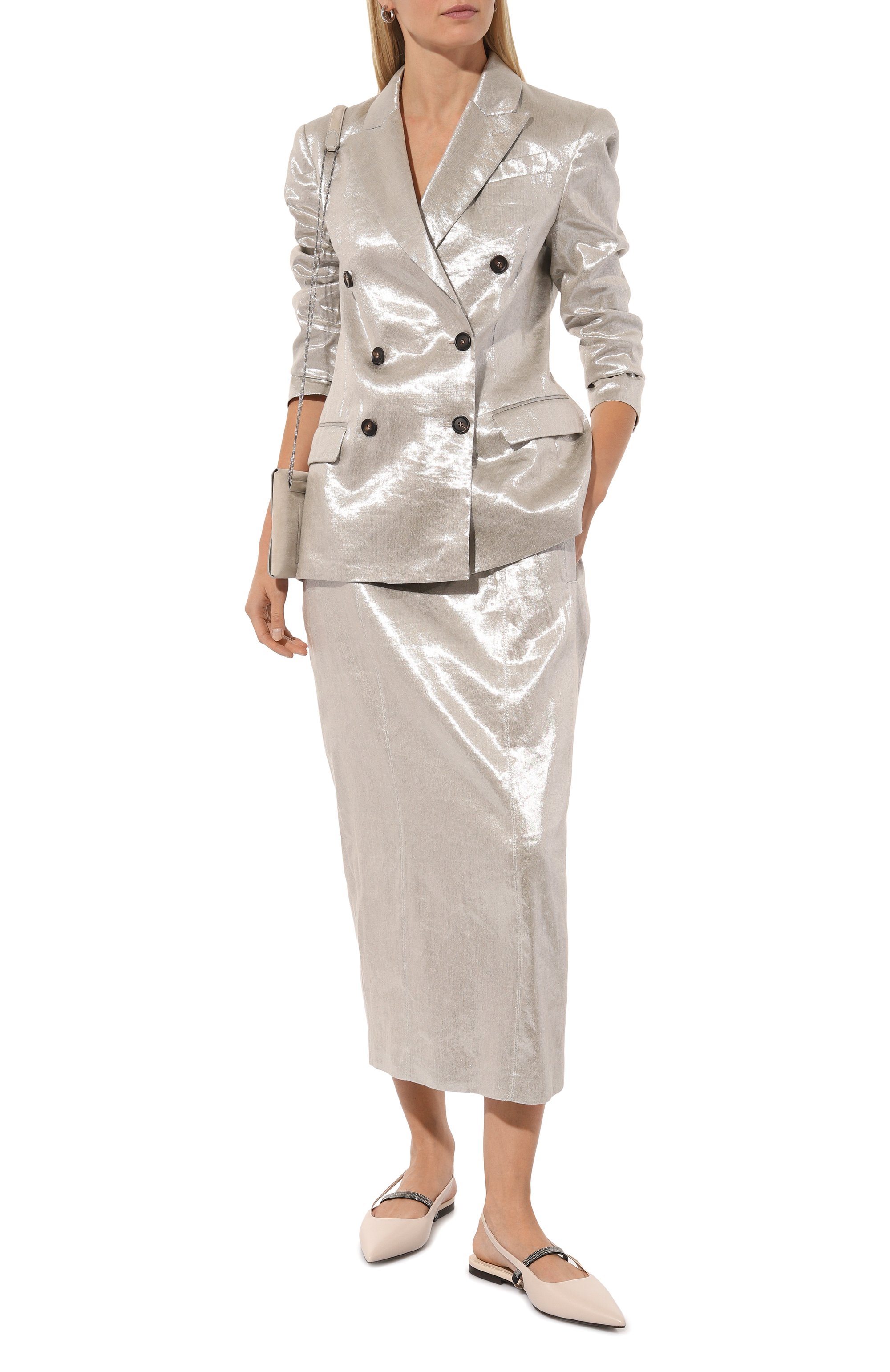 Льняная юбка BRUNELLO CUCINELLI, арт. ML155G3566, фото 2