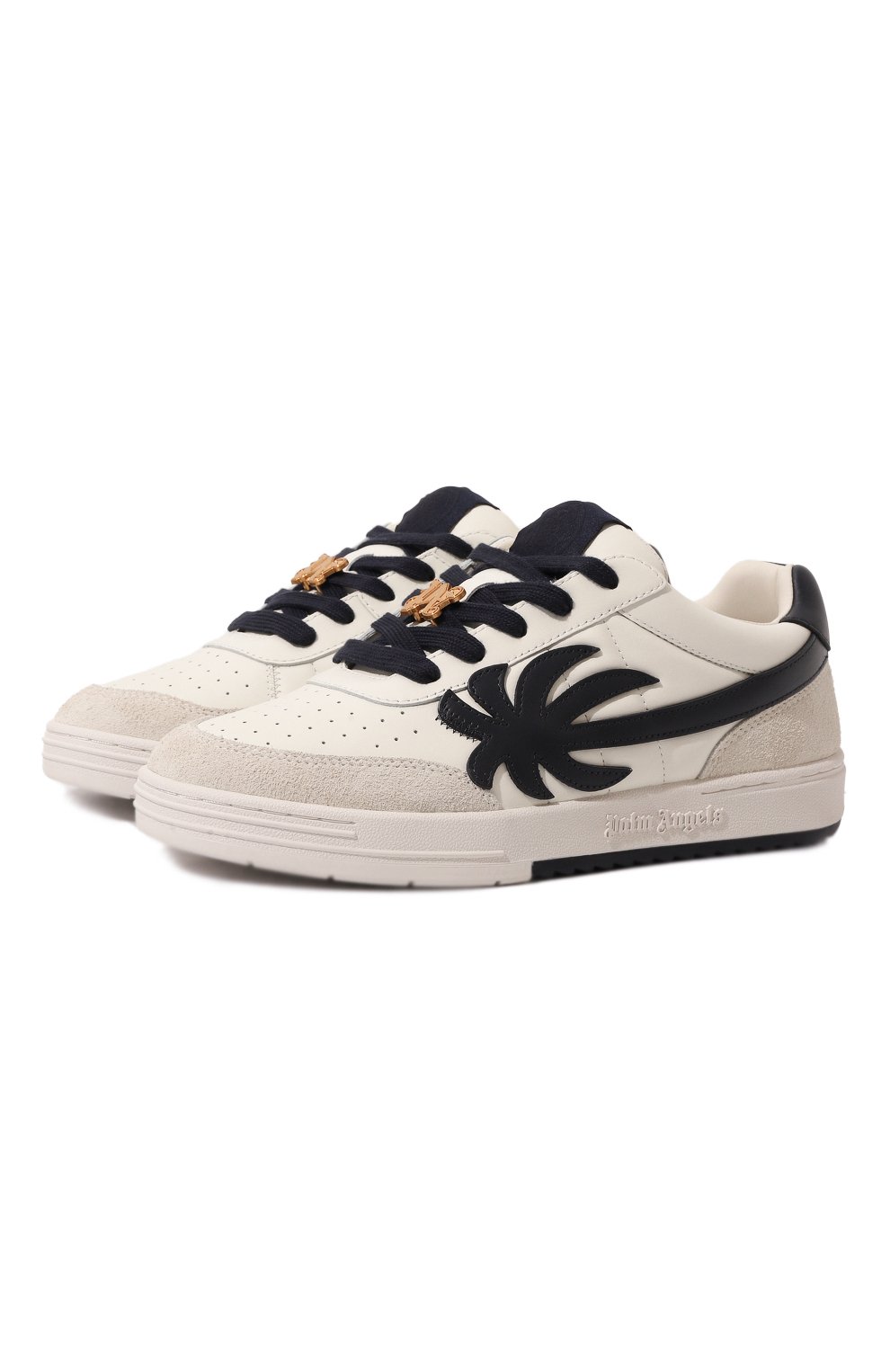 Кожаные кеды palm beach university PALM ANGELS, арт. PMIA097F24LEA001, фото 1