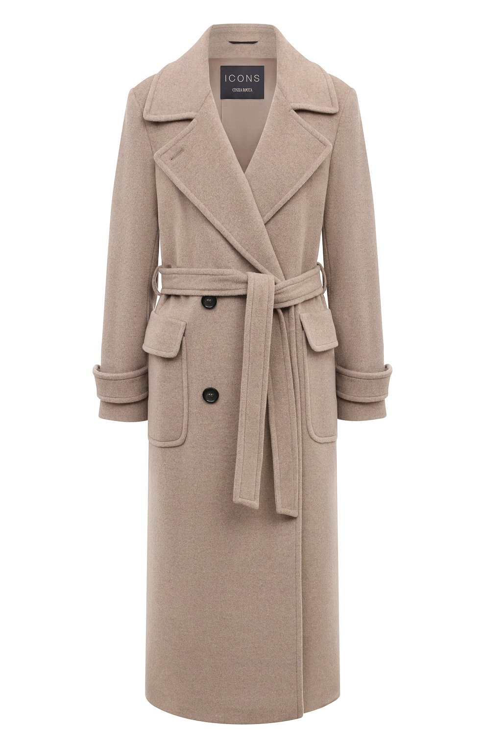 Пальто из шерсти и кашемира CINZIA ROCCA бежевого цвета по цене 72250 руб., арт. VR21801/64D3, фото 1 Пальто из шерсти и кашемира CINZIA ROCCA, арт. VR21801/64D3, фото 1