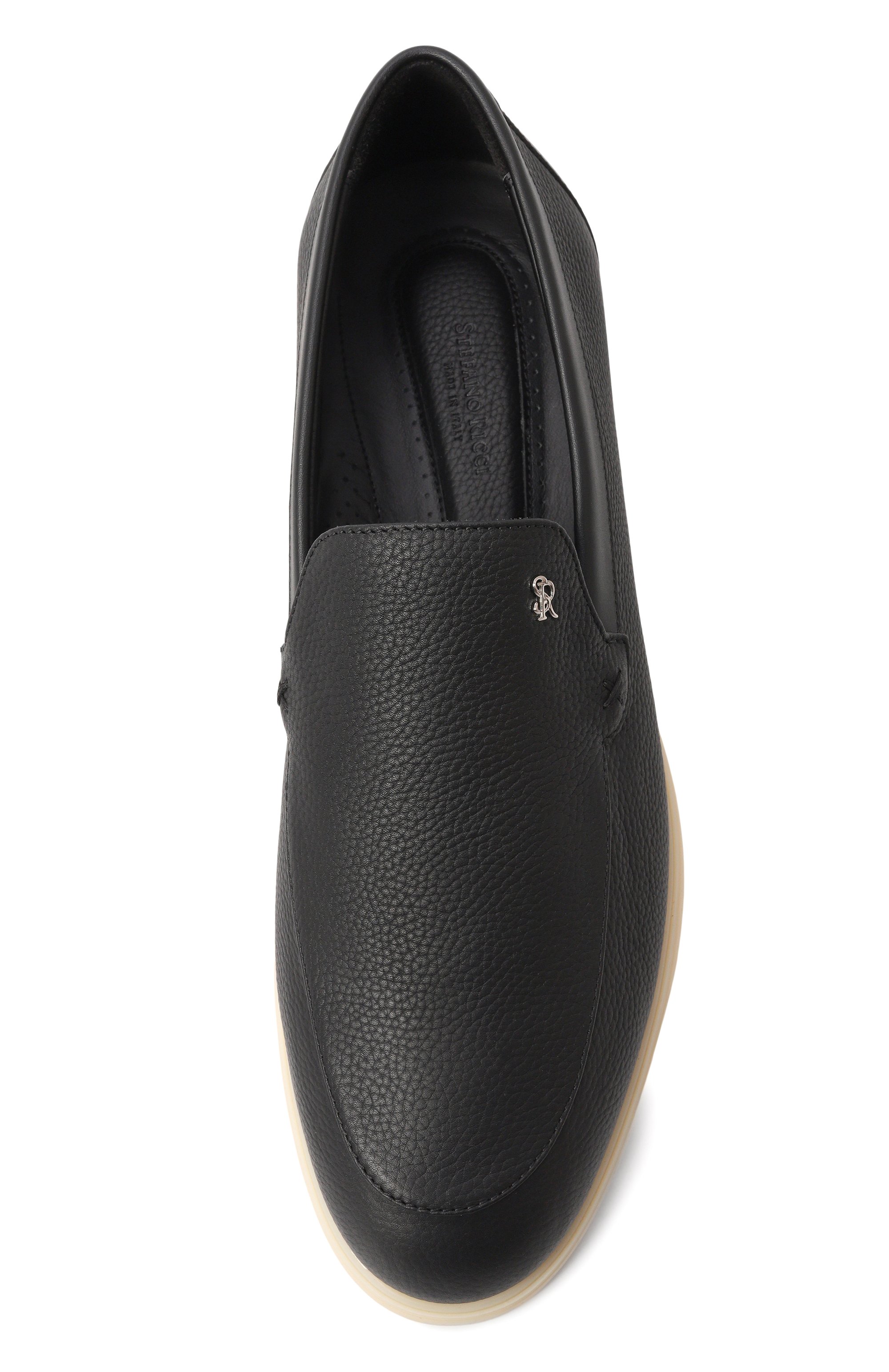 Кожаные лоферы STEFANO RICCI черного цвета по цене 130000 руб., арт. UC64_G2344/MRWY, фото 6 Кожаные лоферы STEFANO RICCI, арт. UC64_G2344/MRWY, фото 6