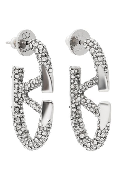 Серьги VALENTINO серебряного цвета по цене 92400 руб., арт. 5W0J0V85/HXL, фото 3 Серьги VALENTINO, арт. 5W0J0V85/HXL, фото 3