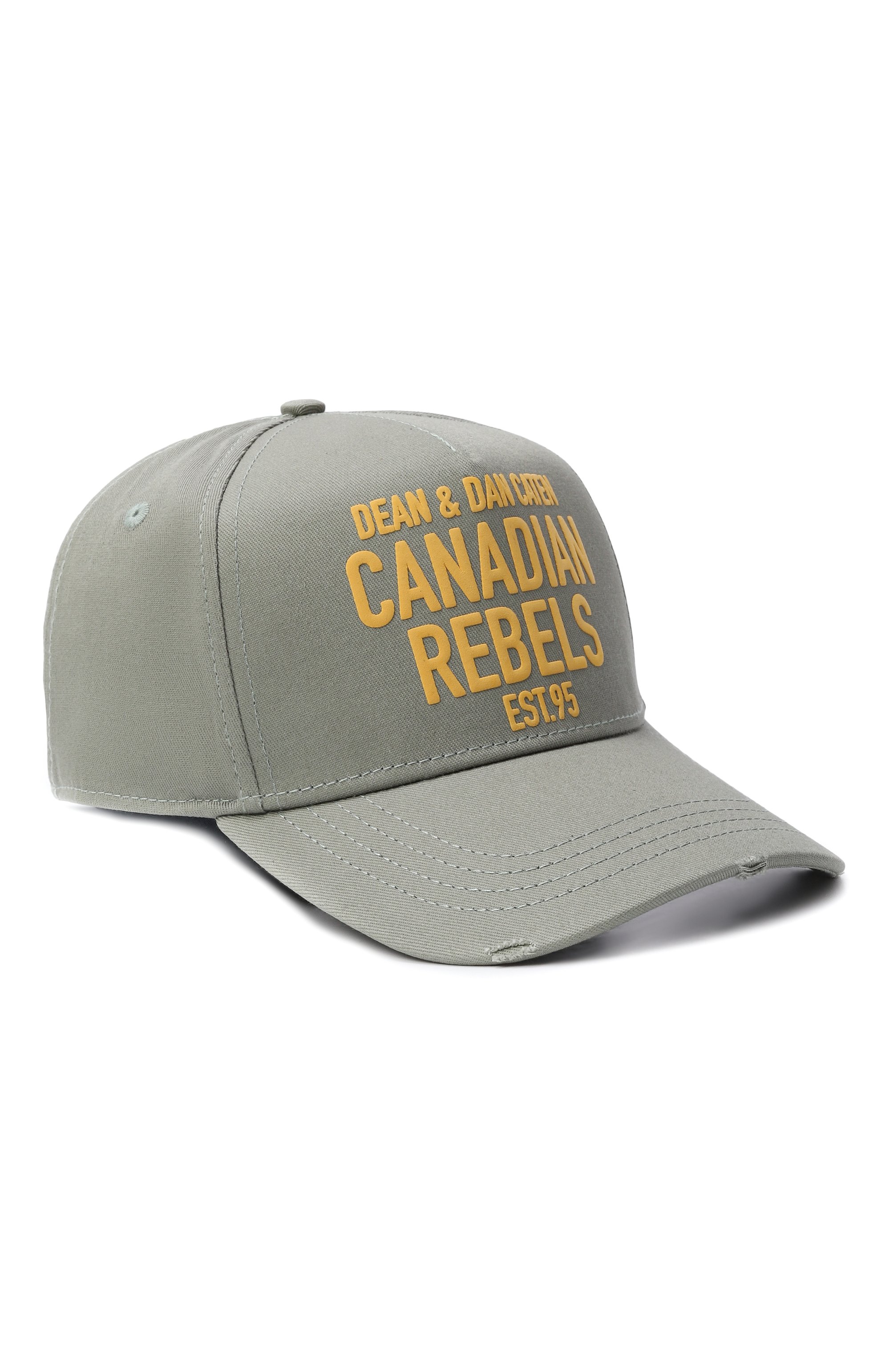 Хлопковая бейсболка DSQUARED2 светло-зеленого цвета по цене 29600 руб., арт. BCM0965/05C00001, фото 1 Хлопковая бейсболка DSQUARED2, арт. BCM0965/05C00001, фото 1